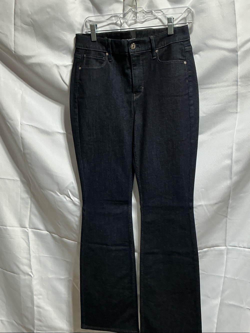 White House Black Market WHBM 4 Skinny Flare Jeans Dark Midnight Blue NWT NEW